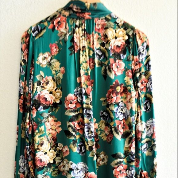 UNWORN Alice + Olivia Floral Green Midi Dress - Picture 8 of 10